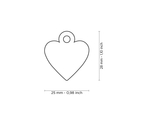 Medalion SMALL HEART BRASS GUNMETAL