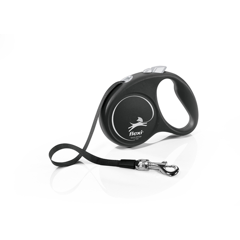 Lesă retractabilă FLEXI BLACK DESIGN Tape
