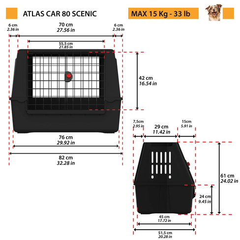 Ferplast cușcă de transport ATLAS CAR 100