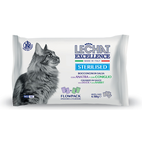 LECHAT EXCELLENCE POUCH FLOW PACK STERILISED Duck/Rabbit