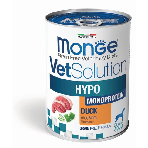 MONGE VETSOLUTION DOG HYPO MONOPROTEIN DUCK 400gr