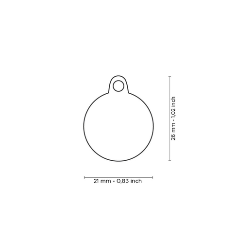 Medalion SMALL FUCHSIA CIRCLE HEART GLAM