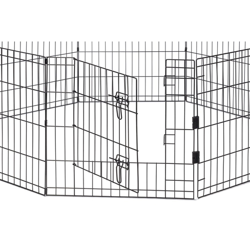 BZ Вольер металический для щенка PEN+DOOR TED Black