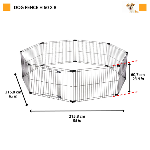 Țarc modular metalic Dog Fence 8x60