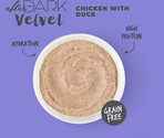 SCHESIR After Dark Velvet Mousse Cat Pouch Chicken with Duck