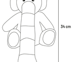 Игрушка плюшивая Hida Sitting Elephant