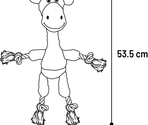 Игрушка текстильная Torris Jiraffe Yellow