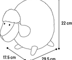 Jucarie din pluș Jikki Sheep