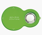 Catit Peanut Placemat – covoraș din silicon pentru pisici cu bol din oțel inoxidabil