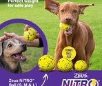 Zeus NITRO Weighted Ball – mingi rezistente pentru câini, delicate cu dinții