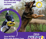 Zeus NITRO Ring 16 cm – inel de joacă pentru câini cu miez din cauciuc natural