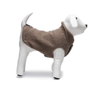 Designed by Lotte Madeleine Taupe – pulover călduros pentru câini din material Teddy