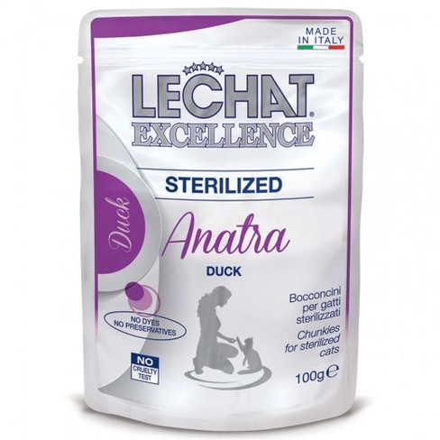 LECHAT Excellence Sterilized Chunkies with Duck