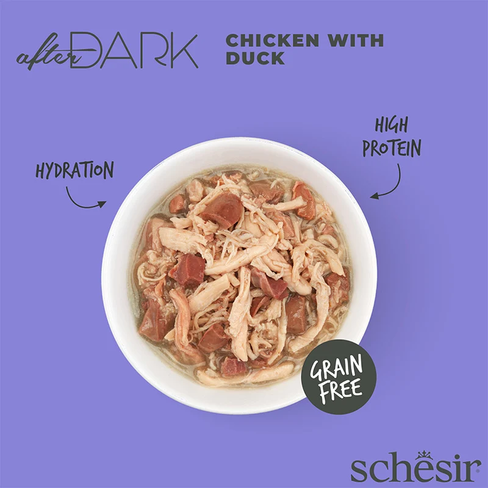 SCHESIR AFTER DARK Cat Can Chicken with Duck