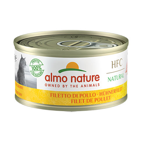 MEGA ALMO NATURE Cat HFC Can Chicken Fillet Pack 4x50g
