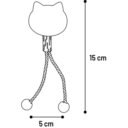 Jucarie pentru pisici Katti Cat Head With Ribbons