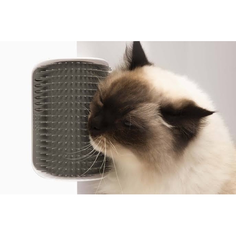 Catit Self Groomer – perie de perete pentru pisici, cu compartiment pentru menta pisicii