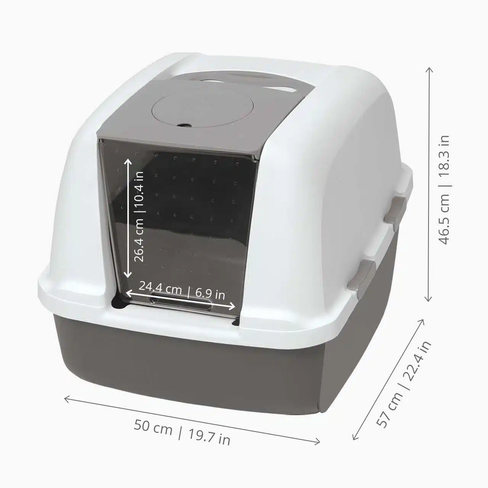Catit Jumbo Cat Pan — закрытый туалет для кошек с фильтром Airsift