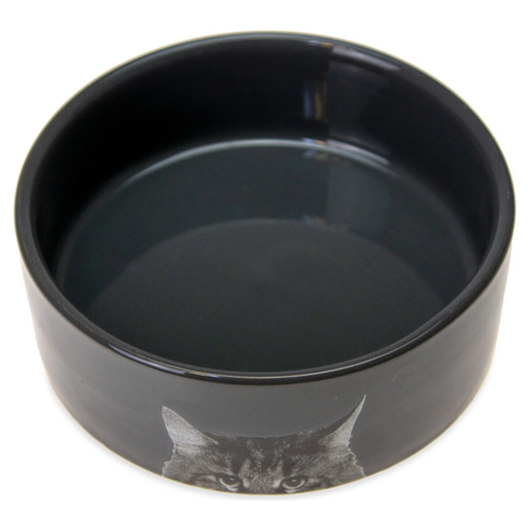 Bol ceramic pentru pisici cu decor