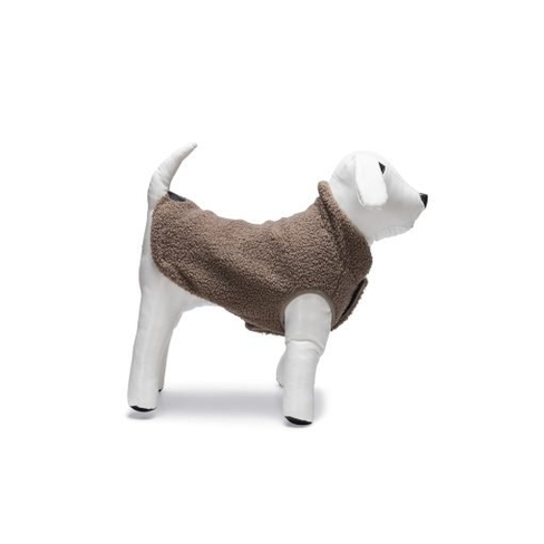 Designed by Lotte Madeleine Taupe – pulover călduros pentru câini din material Teddy