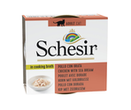 SCHESIR CAT CAN BROTH CHICKEN WITH SEA BREAM 70gr