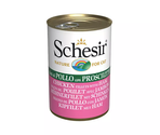 SCHESIR Cat Can Chicken Fillets with Ham 140gr