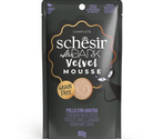 SCHESIR After Dark Velvet Mousse Cat Pouch Chicken with Duck