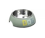 BEEZTEES металлическая миска Tape Dog зеленая
