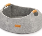 Beeztees culcuș din material textil MINOQ Grey 43,5×43,5x19cm