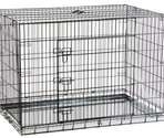 BEEZTEES cușcă de interior DOG BENCH 2-DOORS Black 121x78x84cm