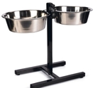 Beeztees suport cu două boluri din inox 28