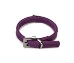 BEEZTEES ошейник кожаный BUFFALO Strass Purple 24×10