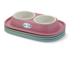 Castron dublu din plastic cu suport din cauciuc 31х20х3,5см