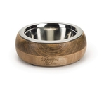 DBL метал. дерев. миска для собак MANDIRA