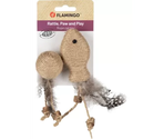 Flamingo игрушка для кошек из джута BALL BROWN 15*4.5*2.5cm