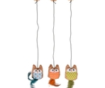 Flamingo jucărie pentru pisici KIRK OWL ON ROPE