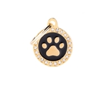 Медальон SMALL BLACK CIRCLE PAW GLAM