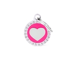 Medalion SMALL FUCHSIA CIRCLE HEART GLAM