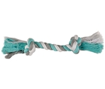 Jucarie Sfoară PLAYING ROPE 2 Knots Mint/White/Grey