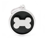 Medalion BLACK BIG CIRCLE BONE