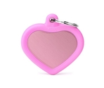 Медальон PINK PINK HEART ALU RUBBER