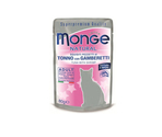 MONGE CAT NATURAL Pouch Tuna with shrimps in jelly 80gr