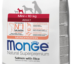 MONGE dry dog MINI adult Salmon/Rice