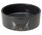 Bol ceramic pentru pisici cu decor
