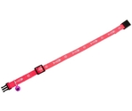 Zgardă din nylon CAT COLLAR PINK 30cm10mm