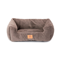 Canapea din material textil SWEETIE Corduroy Dark Grey
