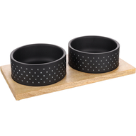 Castron din inox cu suport Duo Dinner Nervo