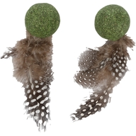 Jucarie pentru pisici Katti Catnip Ball With Feathers