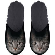 Papuci de casă Grey Cat Eyes