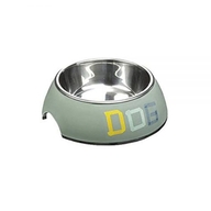 BEEZTEES металлическая миска Tape Dog зеленая